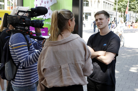 Pressetermin mit Tom Gregory in Hamburg