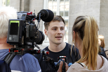 Pressetermin mit Tom Gregory in Hamburg