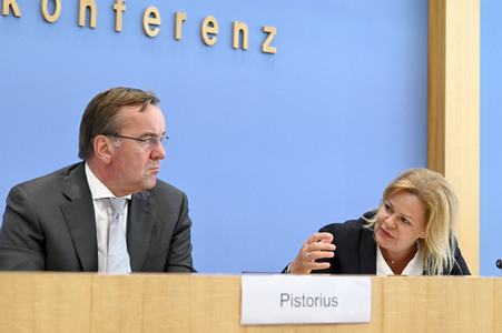 Bundespressekonferenz Vorstellung der Nationalen Sicherheitsstrategie in Berlin