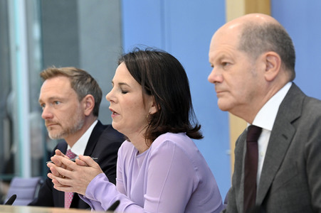 Bundespressekonferenz Vorstellung der Nationalen Sicherheitsstrategie in Berlin