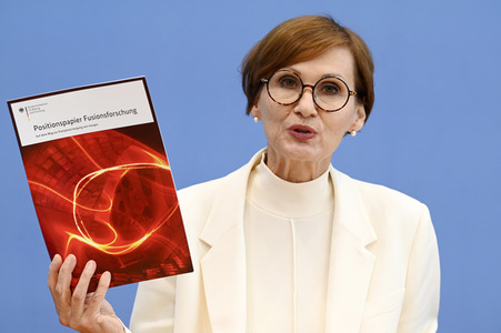 Bundespressekonferenz Vorstellung des Positionspapiers zur Fusionsforschung in Berlin