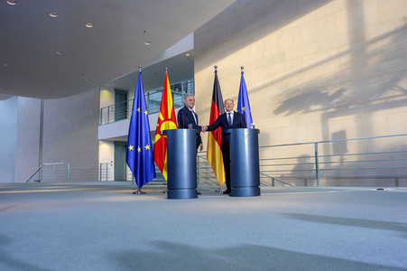Empfang des Ministerpräsidenten der Republik Nordmazedonien in Berlin
