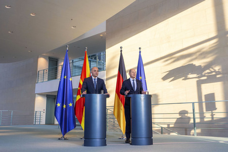 Empfang des Ministerpräsidenten der Republik Nordmazedonien in Berlin