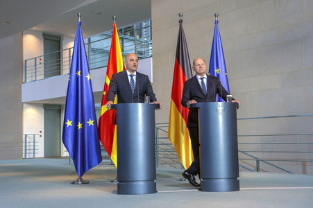 Empfang des Ministerpräsidenten der Republik Nordmazedonien in Berlin