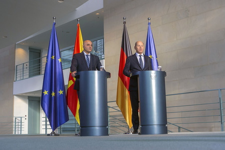 Empfang des Ministerpräsidenten der Republik Nordmazedonien in Berlin