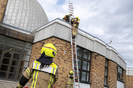 Einsatzübung der Feuerwehr in Berlin