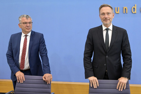 Bundespressekonferenz Regierungsentwurf für den Bundeshaushalt 2024 in Berlin