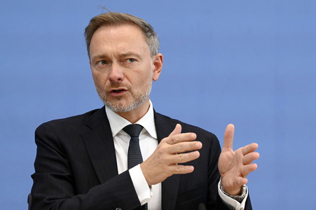 Bundespressekonferenz Regierungsentwurf für den Bundeshaushalt 2024 in Berlin
