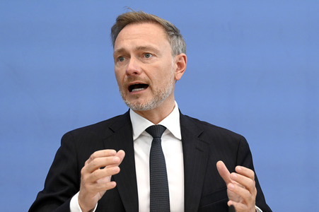 Bundespressekonferenz Regierungsentwurf für den Bundeshaushalt 2024 in Berlin
