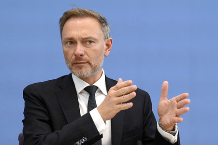 Bundespressekonferenz Regierungsentwurf für den Bundeshaushalt 2024 in Berlin