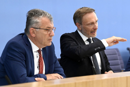 Bundespressekonferenz Regierungsentwurf für den Bundeshaushalt 2024 in Berlin