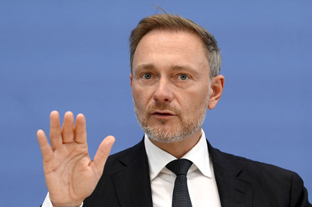 Bundespressekonferenz Regierungsentwurf für den Bundeshaushalt 2024 in Berlin
