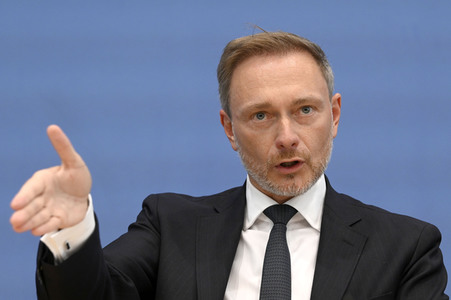 Bundespressekonferenz Regierungsentwurf für den Bundeshaushalt 2024 in Berlin