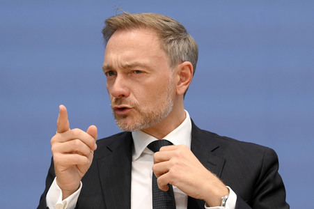 Bundespressekonferenz Regierungsentwurf für den Bundeshaushalt 2024 in Berlin