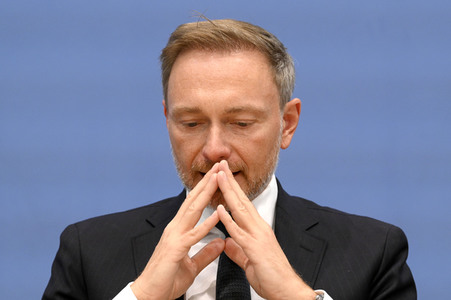 Bundespressekonferenz Regierungsentwurf für den Bundeshaushalt 2024 in Berlin
