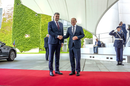 Empfang des Ministerpräsidenten von Rumänien im Kanzleramt in Berlin