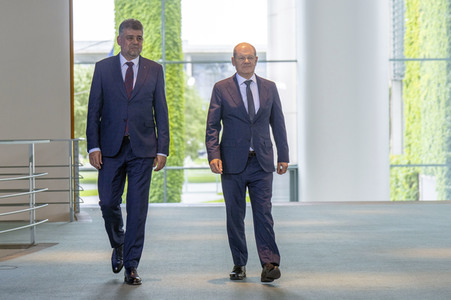 Empfang des Ministerpräsidenten von Rumänien im Kanzleramt in Berlin