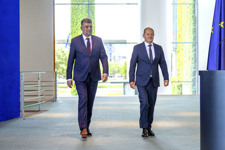 Empfang des Ministerpräsidenten von Rumänien im Kanzleramt in Berlin
