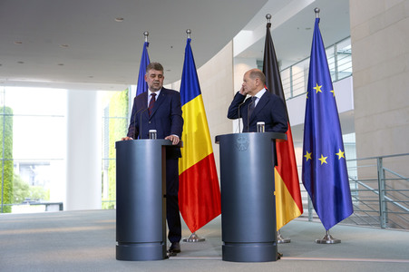 Empfang des Ministerpräsidenten von Rumänien im Kanzleramt in Berlin