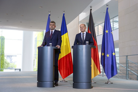 Empfang des Ministerpräsidenten von Rumänien im Kanzleramt in Berlin