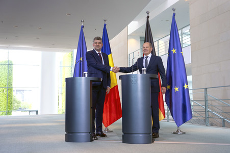 Empfang des Ministerpräsidenten von Rumänien im Kanzleramt in Berlin