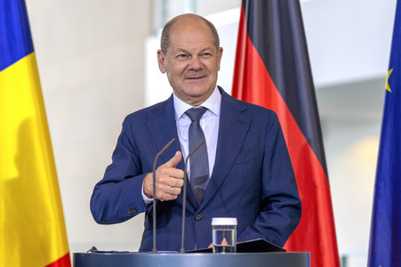 Empfang des Ministerpräsidenten von Rumänien im Kanzleramt in Berlin