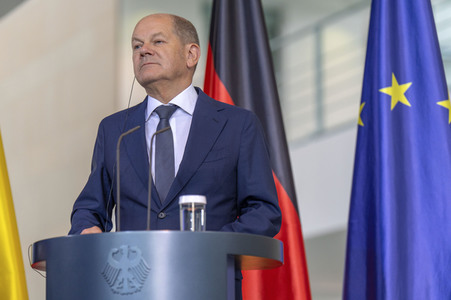 Empfang des Ministerpräsidenten von Rumänien im Kanzleramt in Berlin