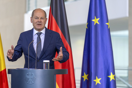 Empfang des Ministerpräsidenten von Rumänien im Kanzleramt in Berlin