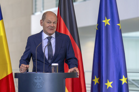 Empfang des Ministerpräsidenten von Rumänien im Kanzleramt in Berlin
