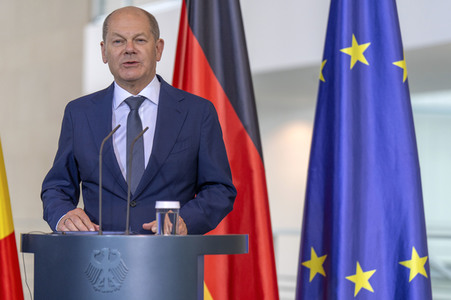 Empfang des Ministerpräsidenten von Rumänien im Kanzleramt in Berlin