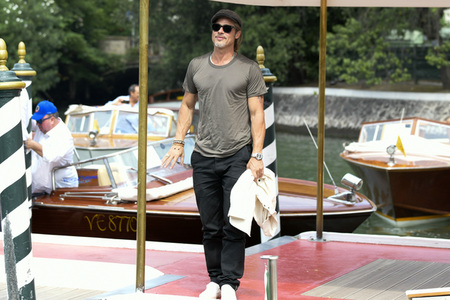 Brad Pitt bei der Ankunft am Hotel Excelsior, Internationale Filmfestspiele von Venedig