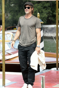 Brad Pitt bei der Ankunft am Hotel Excelsior, Internationale Filmfestspiele von Venedig