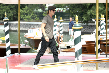 Brad Pitt bei der Ankunft am Hotel Excelsior, Internationale Filmfestspiele von Venedig