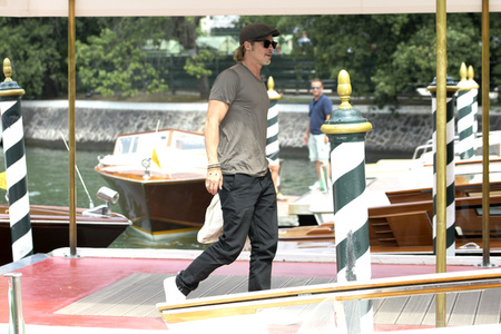 Brad Pitt bei der Ankunft am Hotel Excelsior, Internationale Filmfestspiele von Venedig