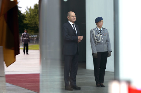 Empfang des Premierministers von Australien im Kanzleramt in Berlin