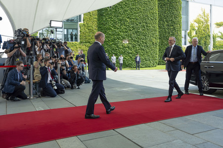 Empfang des Premierministers von Australien im Kanzleramt in Berlin