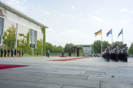 Empfang des Premierministers von Australien im Kanzleramt in Berlin