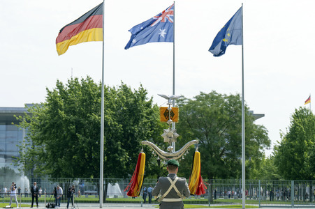 Empfang des Premierministers von Australien im Kanzleramt in Berlin