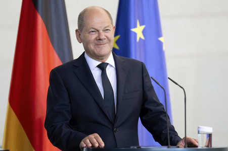 Empfang des Premierministers von Australien im Kanzleramt in Berlin