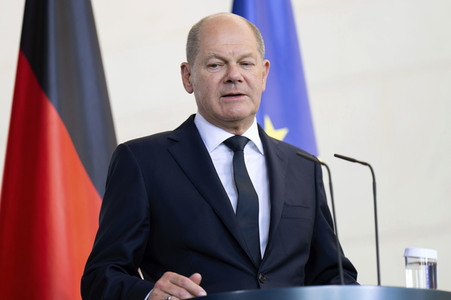 Empfang des Premierministers von Australien im Kanzleramt in Berlin