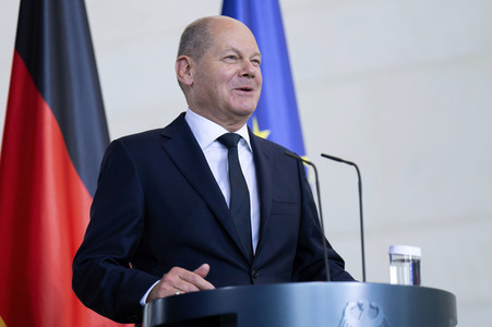 Empfang des Premierministers von Australien im Kanzleramt in Berlin
