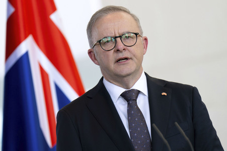 Empfang des Premierministers von Australien im Kanzleramt in Berlin