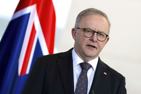 Empfang des Premierministers von Australien im Kanzleramt in Berlin