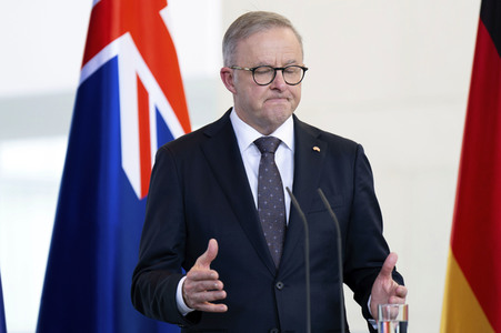 Empfang des Premierministers von Australien im Kanzleramt in Berlin