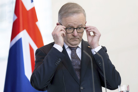 Empfang des Premierministers von Australien im Kanzleramt in Berlin