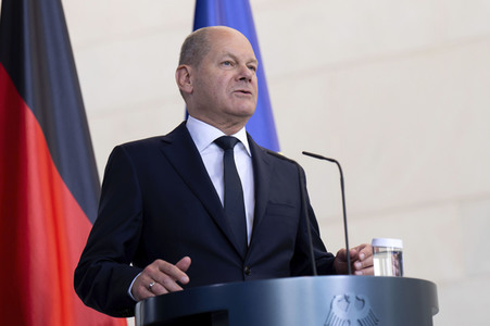 Empfang des Premierministers von Australien im Kanzleramt in Berlin