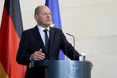Empfang des Premierministers von Australien im Kanzleramt in Berlin