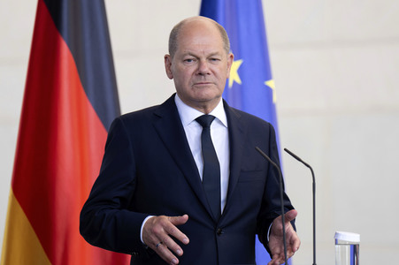 Empfang des Premierministers von Australien im Kanzleramt in Berlin