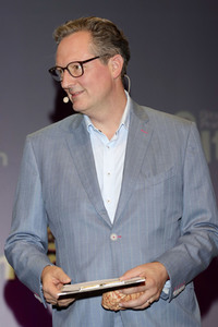 Verleihung des Frontier Award an Michael J. Fox in München