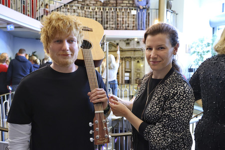 Präsentation der Wachsfigur von Ed Sheeran in Hamburg